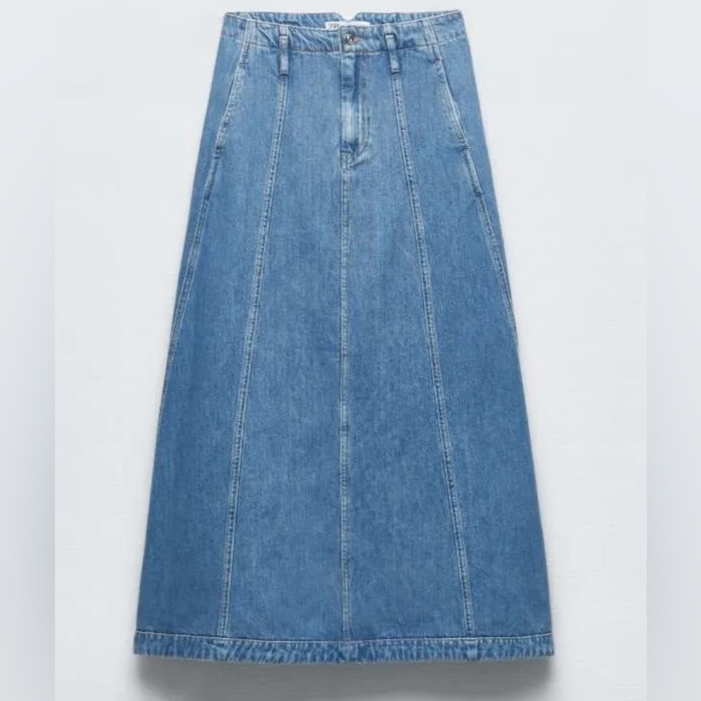 Zara Blue Denim Skirt